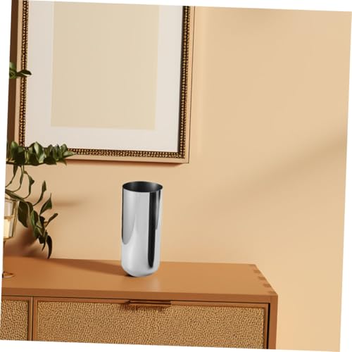 Pot de fleurs moderne OUNONA vase acier inoxydable deco minimaliste