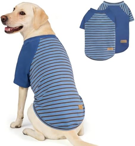 cyeollo 2 Pack Dog Sweater Stretchy Fleece Sweatshirt — side view showing full product dimensions