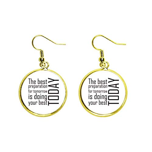 Pendientes largos dorados de gota elegantes para mujer con acabado de joyeria de alta calidad
