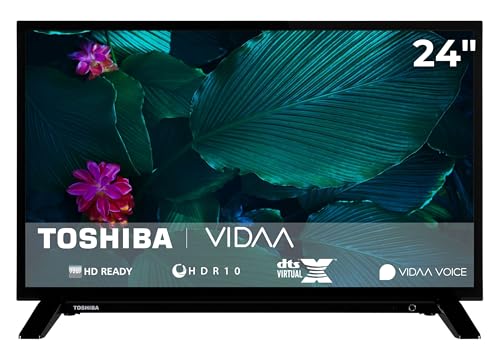 Toshiba Fernseher 24 Zoll Smart TV VIDAA HD Fernseher HDR Smart TV mit Triple-Tuner, LED TV 24WV2F63DAZ Toshiba Fernseher 24 Zoll Smart TV VIDAA HD Fernseher HDR Smart TV mit Triple-Tuner, LED TV 24WV2F63DAZ