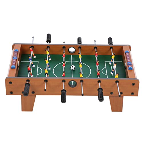 Table Football, Deluxe Wooden Table Soccer Game, Compact Indoor Foosball Set, Portable Mini Indoor Soccer Game Set for Kids, Family