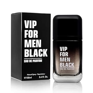 VIP Black for Men Eau De Parfum – Aromatic Fougere Fragrance – Top Notes of Absinthe, Anise & Fennel – Base Scents of Lavender, Musk & Black Vanilla Husk – Free of Parabens – Elegant 100ml Bottle