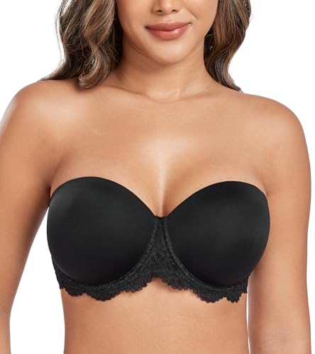 DotVol Femme Soutien-Gorge Grande Taille avec Armature Soutien Complet Bretelle Plusieurs Façons à Porter Noir 95G