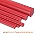 uxcell 10 Pcs Red Plastic Rods 1 x 250mm ABS Styrene Round Stick Round Solid Bar DIY Model for DIY Toys Building Making Architectural Model Making