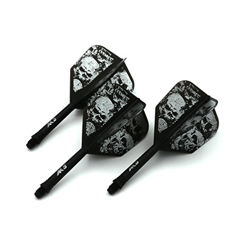 CUESOUL Dart Flights Black with Pattern Design