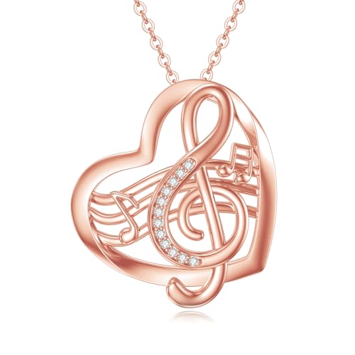 Collier note de musique argenté à porter au quotidien ou pour sublimer un concert de musique
