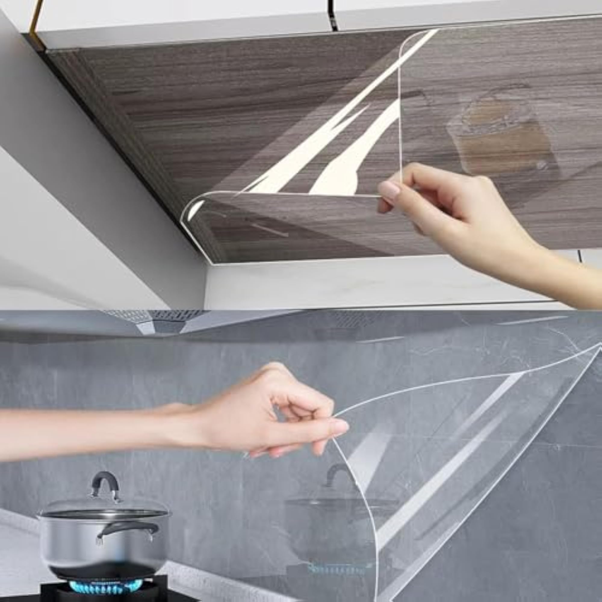 Protection Transparent Sheets for Kitchen Backsplash