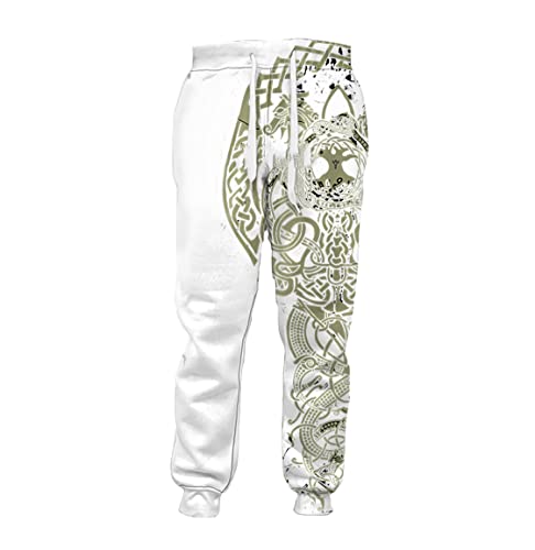 Pantalon Unisexe Street Style Harajuku Tatouage Viking Premium
