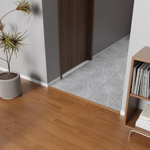 Übergangsprofil Verdickt Selbstklebender Bodentrennstreifen zum Verbinden von Bodenlücken Teppichschwellenübergang Fliesenboden（Pear Brown-1M）