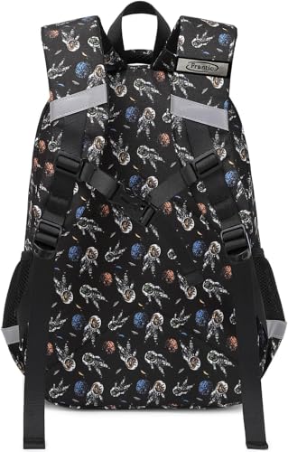 Image of Frantic Waterproof Polyester 26 L School Backpack School Bag Daypack Picnic Bag For Boys & Girls(RR Black Angry Dino)
