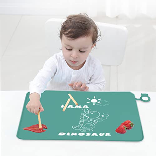 Silicone Placemats For Baby & Kid, Stain Resistant Non-Slip Toddler Food Mats Eating Table Mat With 2 Packs (Series 3) #TOP4