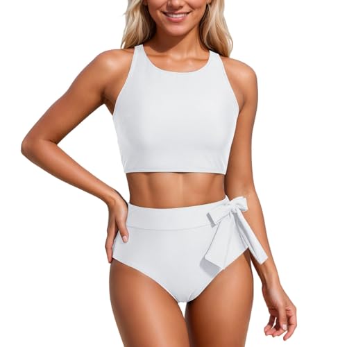 Tankini deux pièces pour nager confortablement sans maillot qui glisse