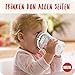NUK Magic Cup Trinklernbecher | 8+ Monate | 230 ml | auslaufsicherer 360°-Trinkrand | BPA-frei | blauer Igel
