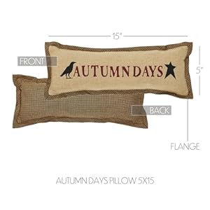 VHC Brands Raven Harvest Autumn Days Pillow 5x15, Decorative Fall Throw Pillow, Primitive Decor for Fall and Thanksgiving VHC Brands Raven Harvest Autumn Days Pillow 5×15 Decorative Fall Throw Pillow Primitive Decor for Fall and Thanksgiving