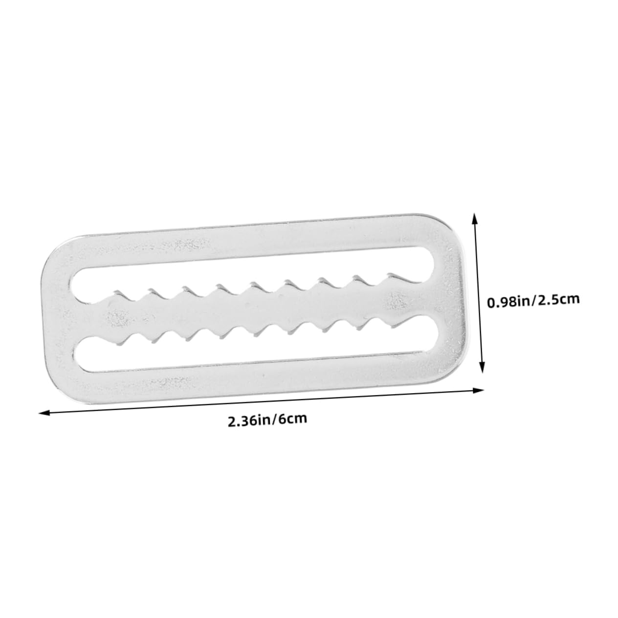 Toddmomy 4pcs Stainless Steel Diving Lanyard Buckle Serrated Edge Slide Stopper for Scuba Weights Belt Retainer