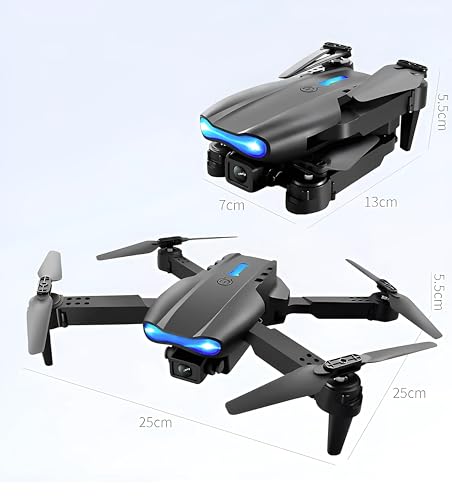 Drone E99 Pro 4K HD Câmera Dupla WiFi FPV Dobrável com Controle Remoto, Bolsa de Transporte – Preto