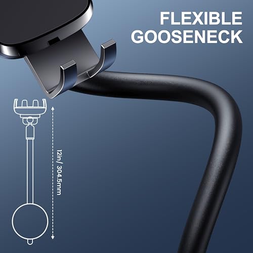 Image of Phone Holders for Your Car [Gooseneck Flexible] Phone Stand for Car Dashboard Windshield Automotive Accessories [Strong Suction Cup] Cell Phone Car Mount for All iPhone Android Smartphone
