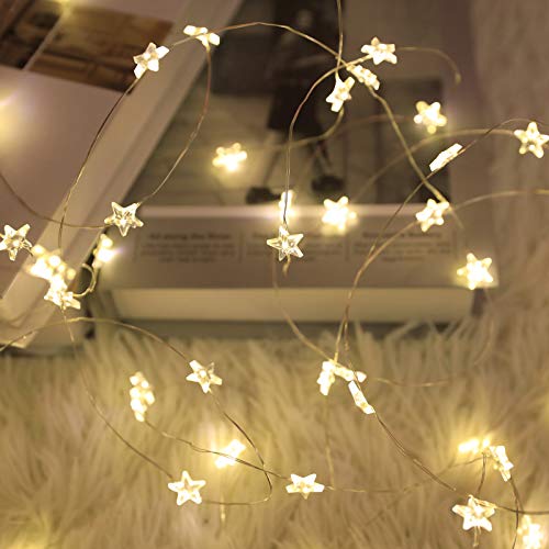 Shimmer Forest Twinkle Star String Lights 40 Led Spring Garden Decorative Indoor Outdoor Fairy Light Usb & Battery Operated Lights 13Ft Waterproof Lights With Remote Control For Festival Party Bedroom Decoration thumb #4