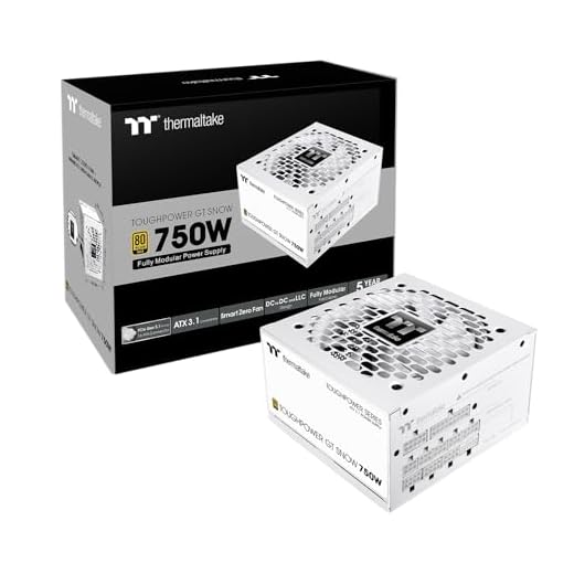 Thermaltake Toughpower GT 750W Snow ATX 3.1 Power Supply; 80 Plus Gold Efficiency; Smart Zero Fan; Native 600W PCIe 5.1 Connector; PS-TPT-0750FNFAGU-W; 5 Year Warranty