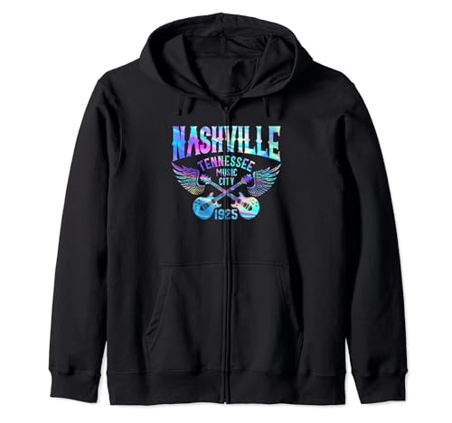 Nashville Tennessee Guitarrista Vintage Country Music City Sudadera con Capucha