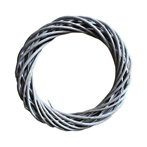 jaspenybow Anillo de ratán navideño, Corona de Vid de Tierra Tejida a Mano, Accesorios de floristería de Bricolaje navideño, aldaba de Puerta de ratán Hecha a Mano Natural