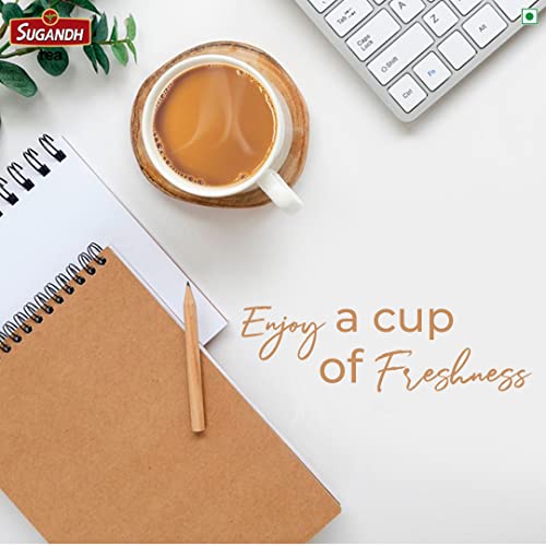 Image of Sugandh Masala Instant Tea Premix 1Kg - No Maltodextrin - No added flavours - Just add hot water - Makes 75-80 cups (12.5g powder in 100ml hot water)