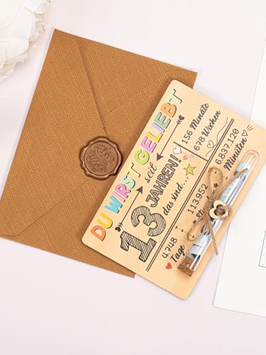 Geldgeschenk Geburtstag Holz mit Reagenzglas Juteschnur Holzkarte Geschenkbox für Jungen und Mädchen (13)