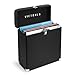 Victrola Vintage Vinyl Record Storage Carrying Case for 30+ Records, Black