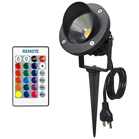 TOVEENEN LED Color Landscape Outdoor Spotlight - 120V 25W Remote Waterproof Spot Lights for Yard Garden Tree House Halloween Christmas Lighting Cover