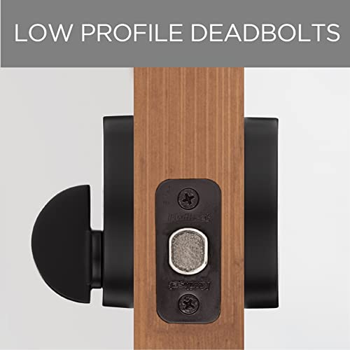 Kwikset 99910-070 991 Pismo Keyed Entry Knob And Single Cylinder Deadbolt Combo Pack Featuring Smartkey In Matte Black thumb #2