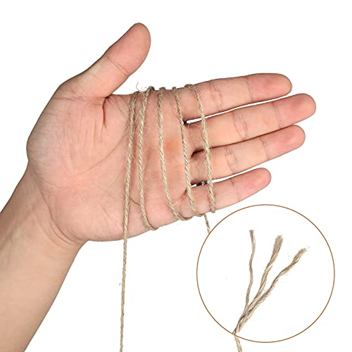Image of 3mm Jute Twine, 328 Feet Natural Jute Twine String for Crafts, Gift Wrapping, Packing