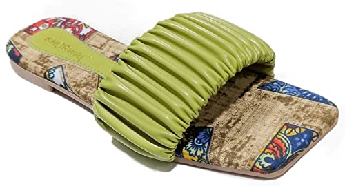 Khorwal Women Multicolour PVC Sole Embellished Design Flats | Fashion Sandal | Ethnic Footwear Khorwal Women Multicolour PVC Sole Embellished Design Flats | Fashion Sandal | Ethnic Footwear