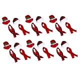 Amosfun 42 Sätze Weinflaschen-Set Weihnachtsdeko für Flaschen weihnachtsschal wiederaufladbar weihnachtswein Pullover Milchtüten dekorativer Minihut Weihnachtsflaschenhüllen Flanell