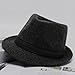 Fedora Hat Men Felt Panama Jazz Hat Women Classic Manhattan Structured Trilby Hat Short Brim Vintage Fedora Hat Band Dark Gray
