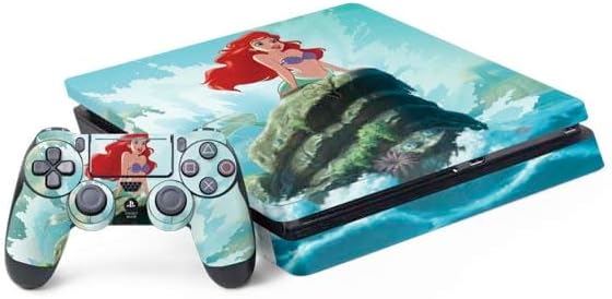 Skinit Decal Gaming Skin Compatible with PS4 Slim Bundle - Officially Licensed Disney The Little Mermaid Ariel Part of Your World Design