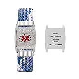 BAIYI HOPE Medical Alert Bracelet for Women & Girls Free Engraving Stainless Steel Tag with Braided...