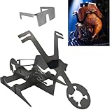 Tom's RiDICulous Things Flaming Bike Motorcycle Beer Can Chicken Holder for Grill - Beer Can Chicken Stand for Grill, Roaster, Oven, Smoker - BBQ Accessory for Juicy Flavorful Outdoor Barbecue