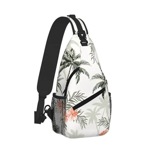 Tropical Palm Trees Printing Cross Chest Bag Diagonally Cute Prints Suitable For Men Outdoor Hiking Daily Travel Long Trips2