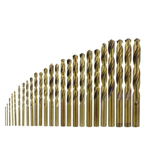 Foret hélicoïdal HSS M42 cobalt, coffret de 19 pièces pour perçage du métal et acier