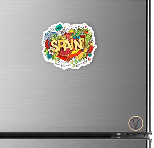 Image of Spain Acrylic Fridge Magnet - UV Textured Printed, Stylish Multicolor Magnet for Fridge, Wardrobe & Metal Surfaces, Pack of 1 (Spain)