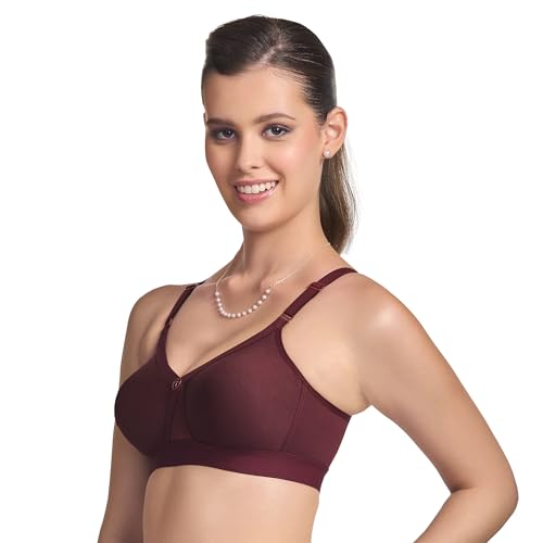 Image of TRYLO Women's Cotton Solid Regular Fit Bra