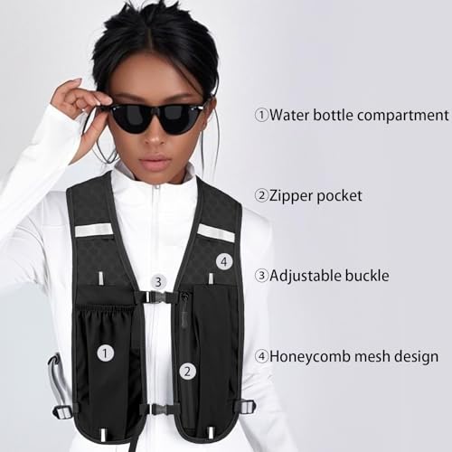Chaleco para correr unisex con soporte de móvil y ajuste transpirable 3