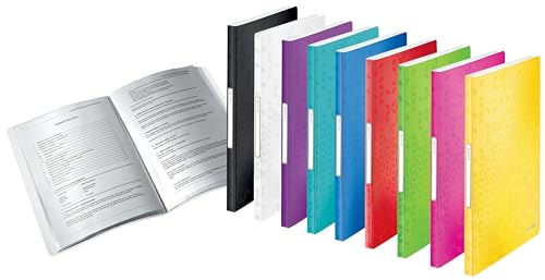 Leitz WOW Sichtbuch in A4 Format, 10er Pack, Mit je 40 Klarsichthüllen für 80 Blatt, Grün, WOW, 46320054