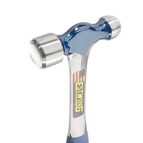 ESTWING Ball Peen Hammer - 16 oz Metalworking Tool with Forged Steel Construction & Shock Reduction Grip - E3-16BP