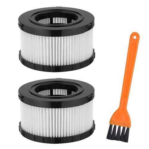 DC5151H DC515 HEPA Filter Replacement Compatible with DEWALT DCV515 DCV517 DCV517B Wet Dry Vacuum, 2 packs of vacuum filters and 1 brush by Wilsnsun - Used condition - US$12.13