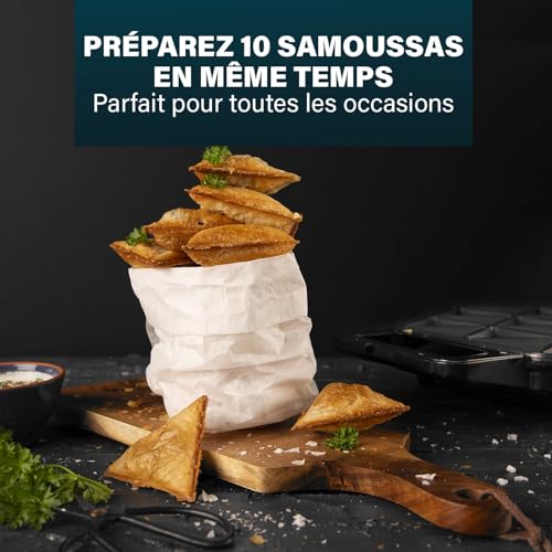 Princesse Samosa et machine à snacks 24 5 cm x 19 cm 10 snacks par session Protection contre la surchauffe Convient pour une utilisation en camping 01.123002.01.001 - vue 8