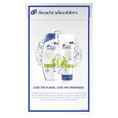 Head & Shoulders Green Apple Daily-Use Anti-Dandruff Shampoo And Conditioner Twin Pack, 24.4 Fluid Ounce #TOP6