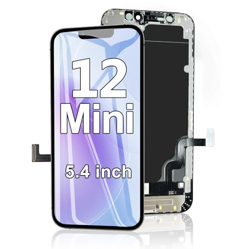 EFAITHFIX for iPhone 12 Mini Screen Replacement 5.4 Inch LCD 3D Touch Screen Display Full HD Digitizer Frame Assembly Compatible with Model A2176 A2398 A2399 A2400 with Waterproof Adhesive No Tools