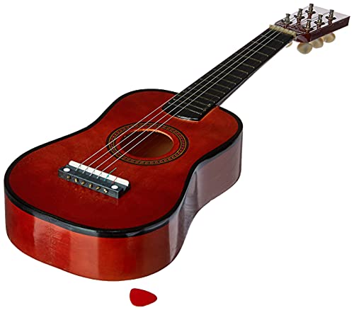 Mini Violão Palheta Crianças Infantil Corda Em Aço Acústico (Marrom)