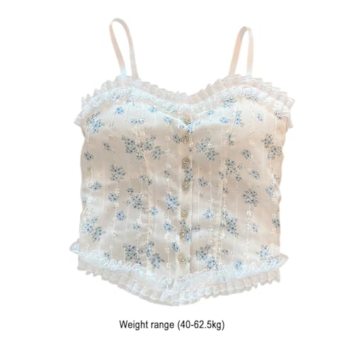 Girls Lace Floral Camisole Spaghetti Strap Teens Slim Fitted Casual Cami Crop Top Bralette Camisole Top2